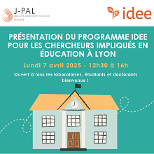 Affiche conférence-atelier "évaluation d'impact en éducation"