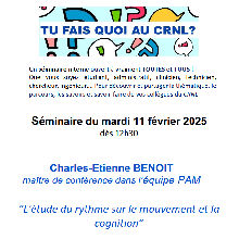 Affiche Tu Fais Quoi au CRNL 11 février 2025